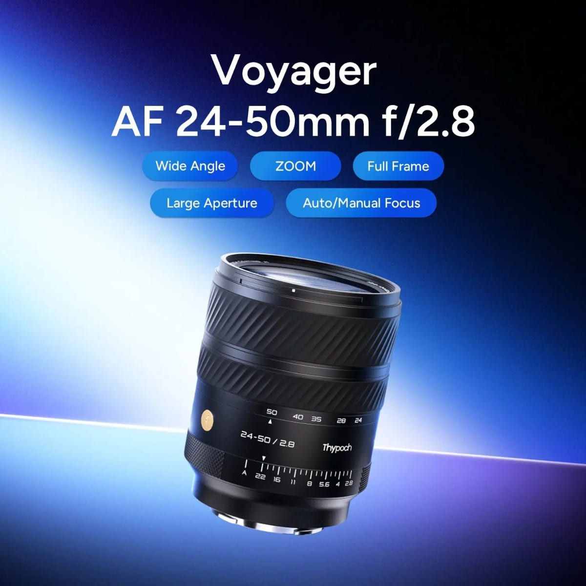 Thiết kế hoài cổ của ống kính Thypoch Voyager 24-50mm F2.8