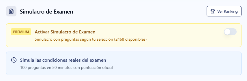 Configuración de un simulacro libre