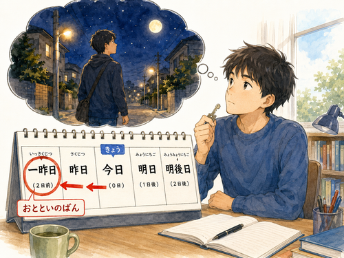 13. おとといのばん（おとといのよる）— kemarin lusa malam.png