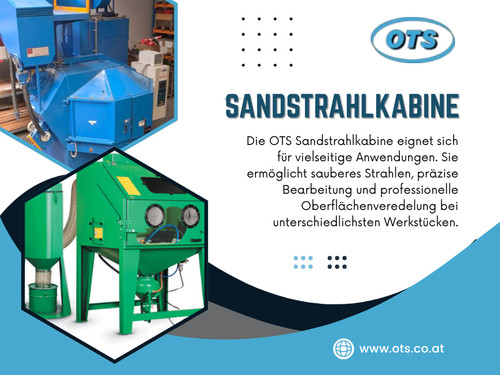 Mit den hochwertigen Lösungen von OTS erhalten Unternehmen eine langlebige Investition, die Effizienz, Präzision und Zuverlässigkeit miteinander verbindet. Moderne Sandstrahlkabine Industrie-Systeme unterstützen Betriebe dabei, auch zukünftige Anforderungen erfolgreich zu meistern und ihre Wettbewerbsfähigkeit langfristig zu stärken.

Für weitere Informationen: https://www.ots.co.at/strahlkabinen/

Adresse: Tullner Straße 21, Langenrohr,3442, Österreich

Telefon: +4322727233333

Lesen Sie unsere Blog:
https://otssandstrahlsysteme.wordpress.com
https://otssandstrahlsysteme.mystrikingly.com/
https://otssandstrahlsysteme.medium.com

Weitere Links:
https://biolinky.co/otssandstrahlsysteme
https://allmyfaves.com/otssandstrahlsysteme
https://magic.ly/otssandstrahlsysteme
https://www.behance.net/otssandstrahlsysteme