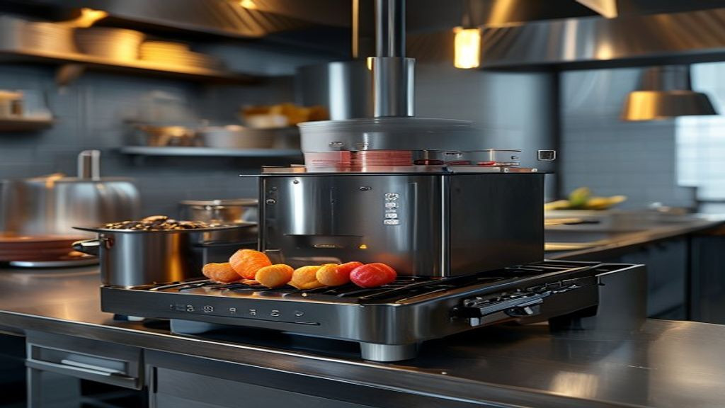 Commercial Henny Penny deep fryer station in a restaurant kitchen during service prep