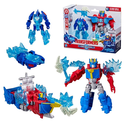 Transformers Cyberworld “Energon Surge” The High Seas Heroes Optimus Mirage Stock Images 1b.jpg