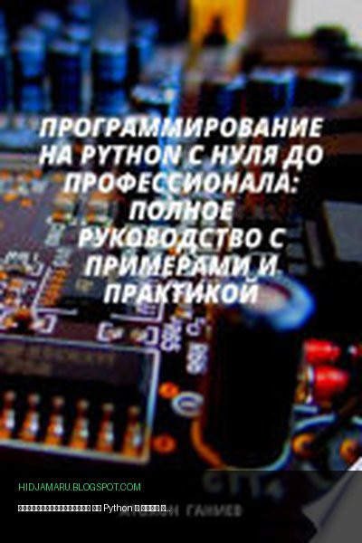 Обложка книги «Программирование на Python с нуля до профессионала: Полное руководство с примерами и практикой» - Атохон Ганиев
