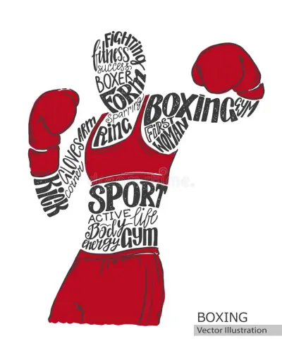 wektorowy bokser sylwetka atleta od tematowych sów 95033388.webp