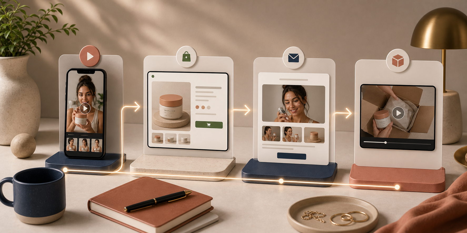 Shopify UGC video workflow from ad to product page to email