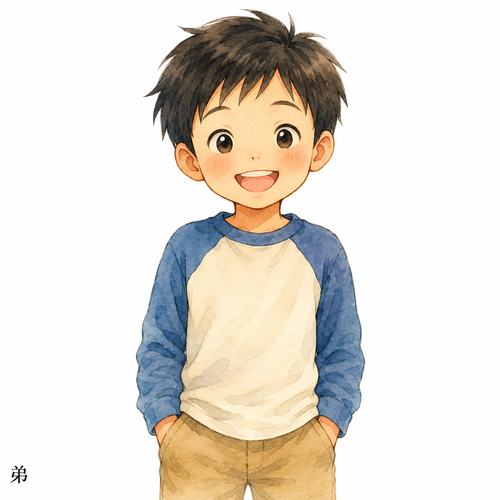 36. 弟（おとうと）— adik laki laki sendiri.png