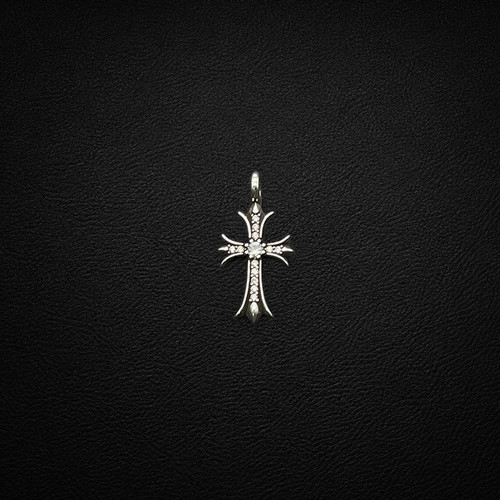 sku 001 CX085 做旧大十字架 白钻 (约3316.5mm).jpg