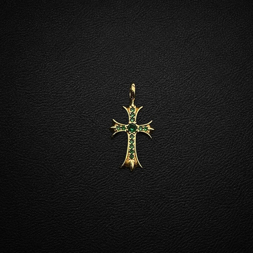 sku 021 CX086 金大十字架 绿钻 (约3316.5mm).jpg