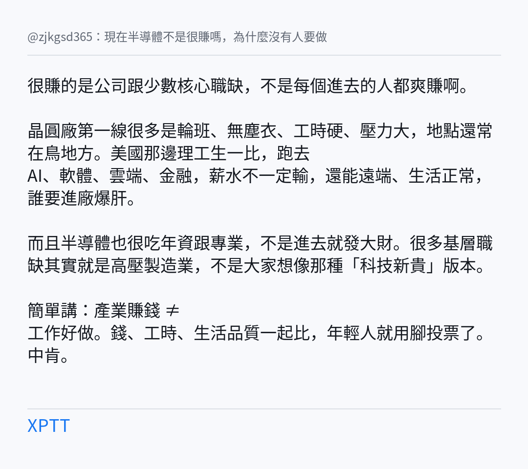 [新聞] 僅3%畢業生願穿無塵衣！彭博：台積電、 - 股票 - PTT.BEST 批踢踢爆文