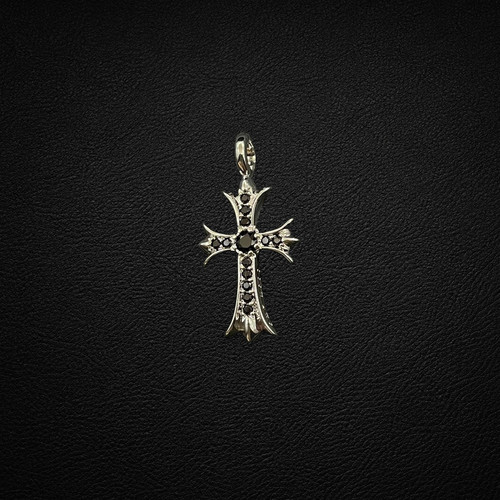 sku 034 CX087 白金大十字架 黑钻 (约3316.5mm).jpg
