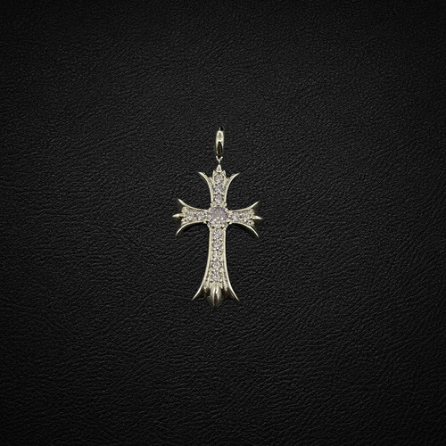 sku 038 CX087 白金大十字架 淡紫钻.jpg
