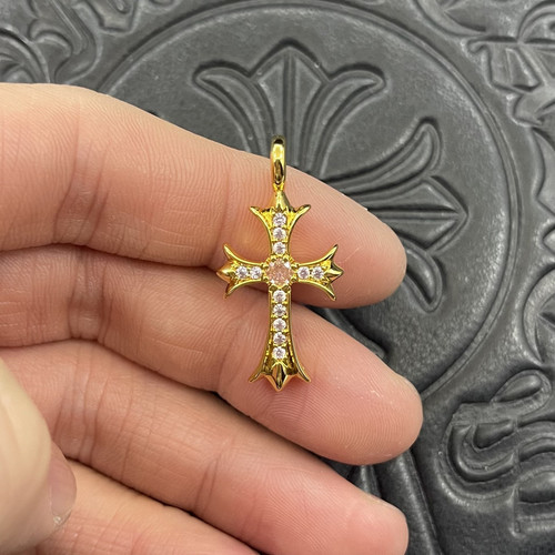 sku 044 CX086 金大十字架 淡粉钻 (约3316.5mm) 1.jpg