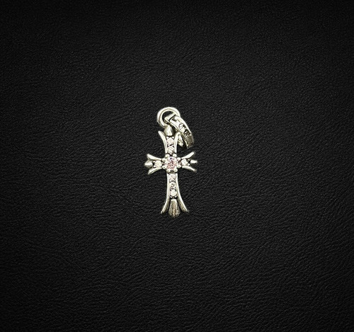 sku 049 CX097 做旧小十字架 淡粉(约239mm)钻.jpg