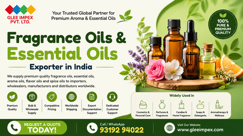 Fragrance Oils Exporter in India Premium Aroma & Essential Oils Supplier Glee Impex.png