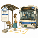 30. のりば（乗り場）— tempat naik