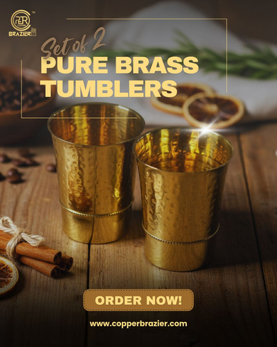 Set of 2 Pure Brass Tumblers - Perfect for Gifting & Wellness.jpg
