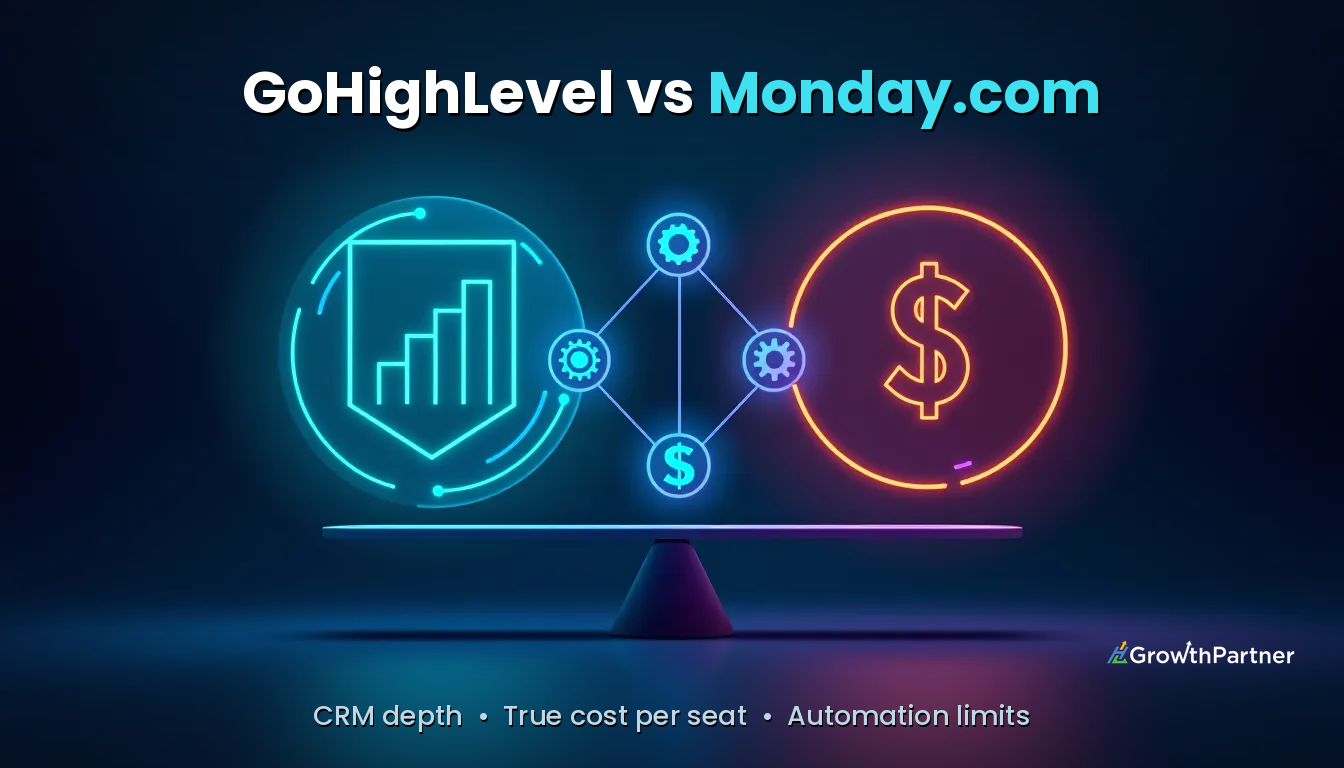 GoHighLevel vs Monday.com: CRM & True Cost (2026) — HL Growth Partner, Dr Priya Jaganathan