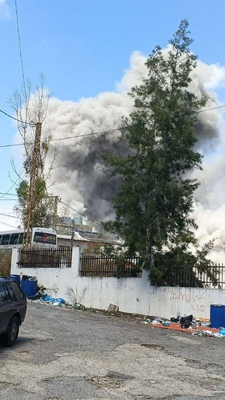 صورة| غارة إسرائيلية تستهدف بلدة الدوير جنوبي لبنان....
