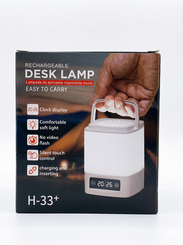 H-33 Desk Lamp with Clock - View 2
