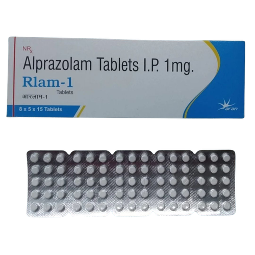 Alprazolam Tablets IP 1mg (Rlam-1) – Tablet Pack and Blister Packaging.png