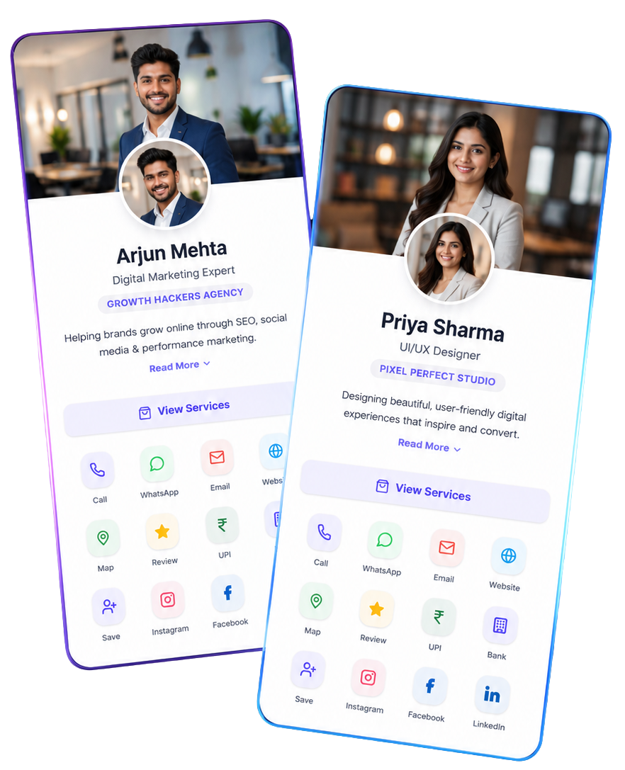 VKARD.PRO Premium Digital Visiting Card Illustration