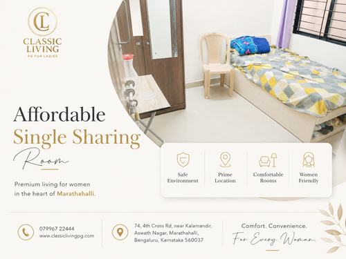 Experience premium women’s accommodation at Classic Living PG for Ladies..png