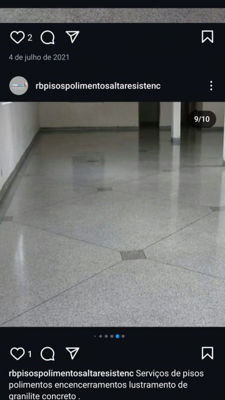 Foto de trabalho de RB pisos aplicação e polimentos de pisos de alta resistências no Indica Sergipe