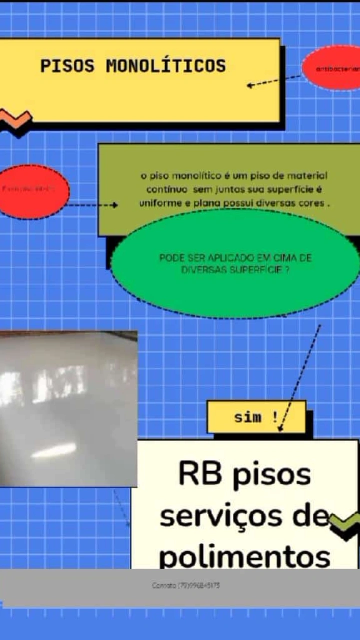 Foto de trabalho de RB pisos aplicação e polimentos de pisos de alta resistências no Indica Sergipe