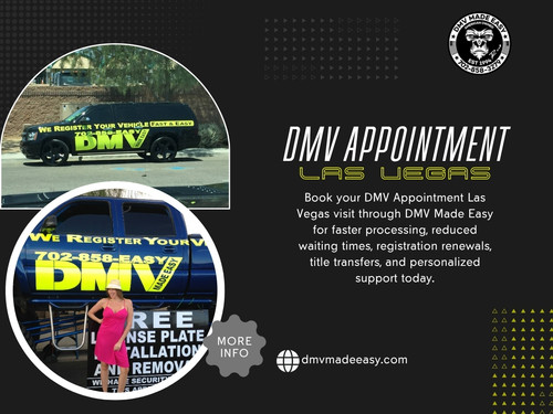 Most of the confusion people face doesn’t come from the system itself—it usually comes from not being fully prepared before visiting the dmv las vegas office or booking a dmv appointment las vegas.

DMV Made Easy

Address: 8615 W Flamingo Rd, Las Vegas, NV 89147, United States
Phone Number: +17022413662
Find Us On Google Map : https://goo.gl/maps/BJNY18FeVELkd5ye8

Read Our Blog:
https://dmvmadeeasyvegas.blogspot.com/
https://dmvmadeeasyvegas.wixsite.com/dmv-made-easy
https://dmvmadeeasyvegas.yooco.org/

More Links:
https://bio.link/dmvmadeeasy
https://www.behance.net/dmvmadeeasyvegas
https://www.magcloud.com/user/dmvmadeeasy