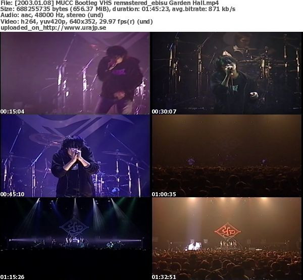 [DVDRIP] ムック – MUCC Bootleg VHS remastered_ebisu Garden Hall [2003.01.08]