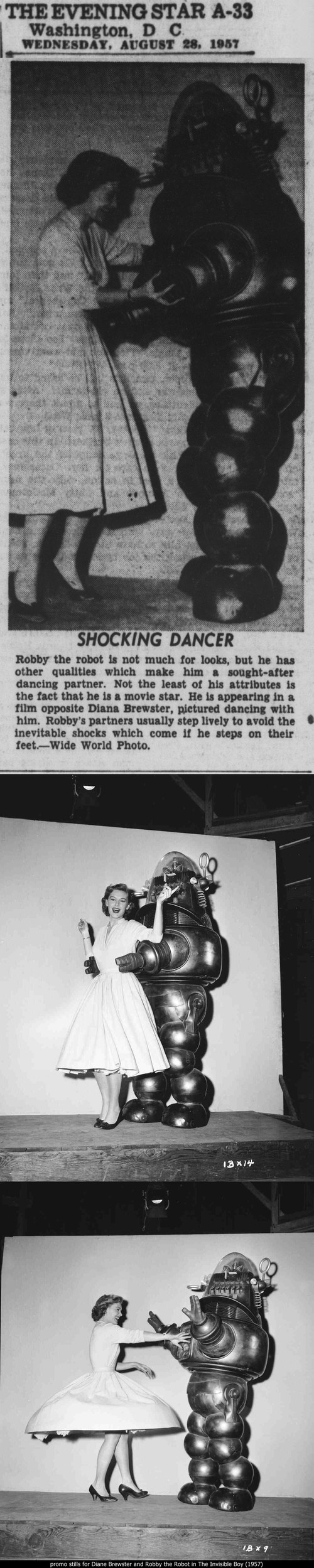 Robby the robot dances with Diana Brewster (1957).jpg