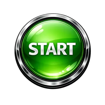 pngtree green glossy start button with chrome metallic border png image 19687835.4