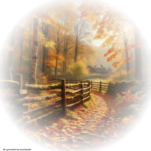 ein heller herbstwald mit zunen (1)