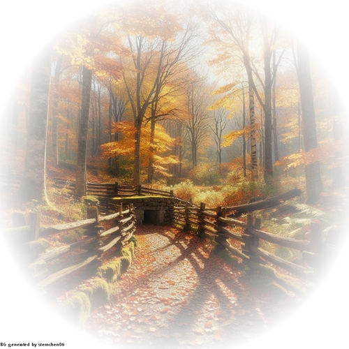 ein heller herbstwald mit zunen (7)
