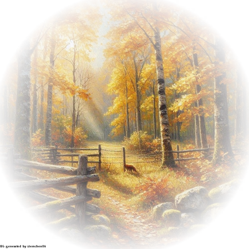 ein heller herbstwald mit zunen (5)
