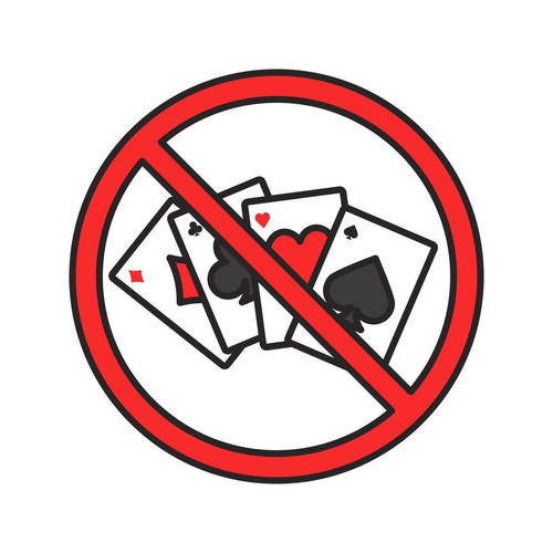 8742642 sinal proibido com cartas de jogar icone cor sem jogo proibicao ilustracao isolada vetor.jpg