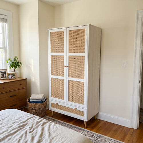Wovena White Rattan Option: Two Door Wardrobe.png