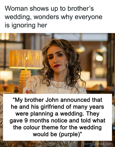 entitled sister wearing own wedding dress brother.jpg