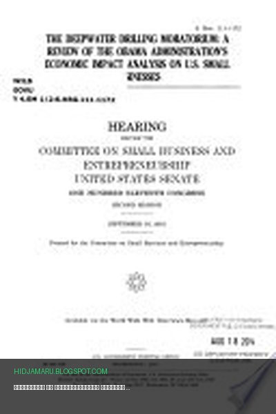 Обложка книги «Мораторий на глубоководное бурение» - United States. Congress. Senate. Committee on Small Business and Entrepreneurship