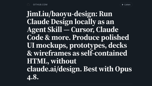 baoyu design 把 Claude Design 做成本地 agent skill.png