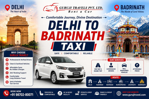 Delhi to Badrinath Taxi Service – Guruji Travel.jpg