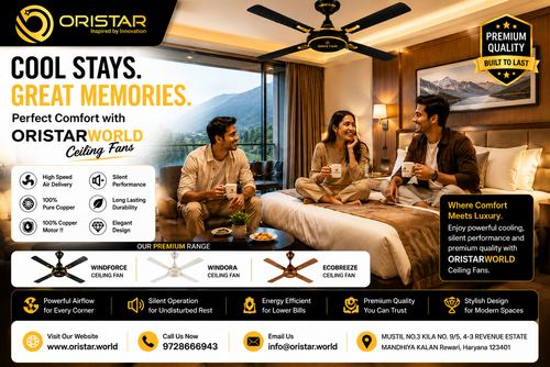 ORISTARWORLD Ceiling Fans – Perfect Comfort for Hotels, Resorts & Modern Living Spaces.png
