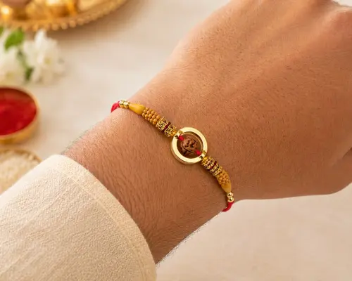 3 premium rudraksha rakhi for brother with golden ring design original imahmqmm7gwkdyyf (1).webp