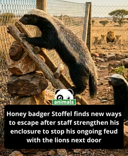 841. At a South African wildlife rescue centre, a honey badger named Stoffel became famous for escap.png