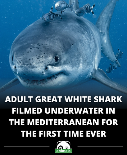 848. The footage is believed to be the first ever captured of an adult great white shark in the Medi.png