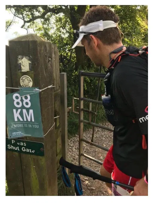 At the 88km trail marker