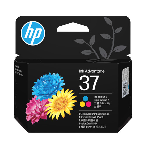 HP 37 Tri colour Original IA Cartridge 7FP44AA 7FP44 80002 AP Front 4738501.jpg