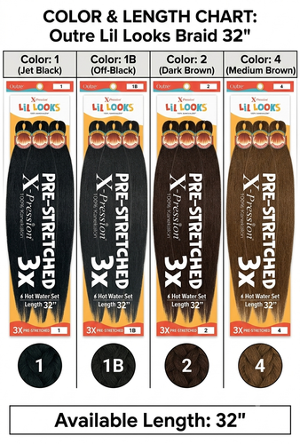 Outre X Pression Lil Looks Pre Stretched Braid 3X 32''