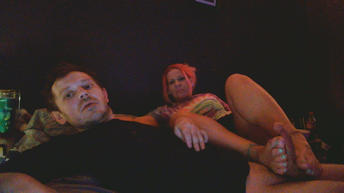 toes wrapped around cock