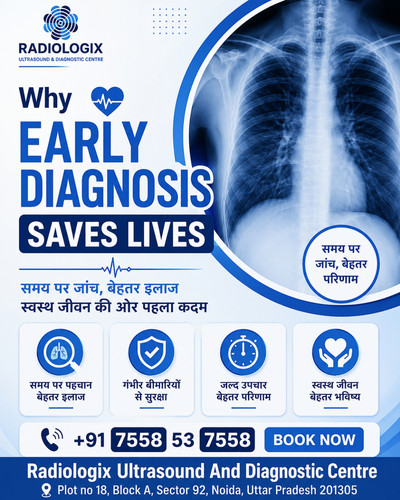 Early diagnosis plays a vital role in detecting health conditions before they become serious. Radiologix Ultrasound and Diagnostic Centre offers advanced ultrasound, X-ray, pathology, and diagnostic services with accurate reports to support timely medical decisions. Regular health screenings help ensure faster treatment, better outcomes, and a healthier future. Trust Radiologix for reliable diagnostic care with modern technology and experienced professionals. Contact us:- (+91)75585 37558  or Visit our Website:- https://radiologixscans.com/